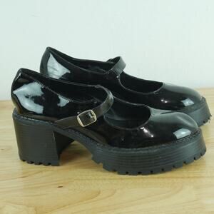 Mia Size 10 Platform Mary Jane Natania Chunky Heel Academia Whimsigoth Punk Goth
